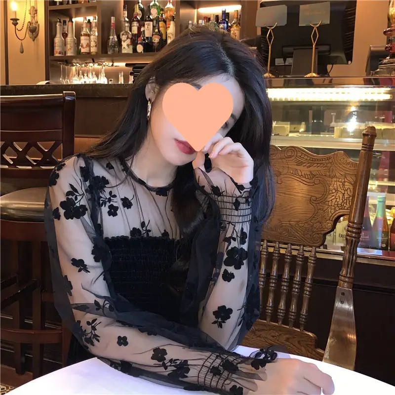 French Print Long Sleeve Top for Women 2025 Winter — feature 6