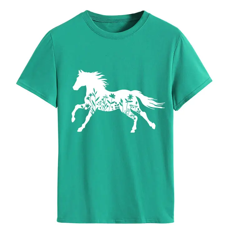 Women Printed T-Shirt Purple Horse Design Large - Image 21
