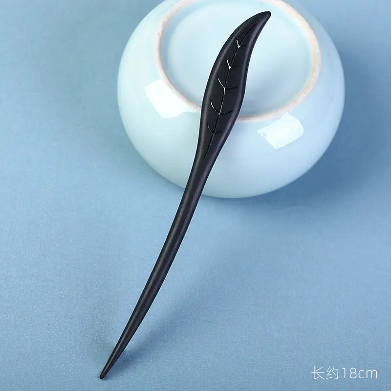 Elongated Hairpin with Dragon Design, 18cm, Matte Finish - Image 100