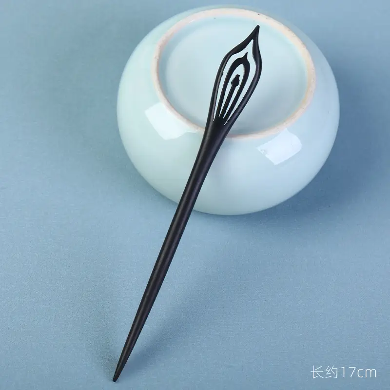 Elongated Hairpin with Dragon Design, 18cm, Matte Finish - Image 101