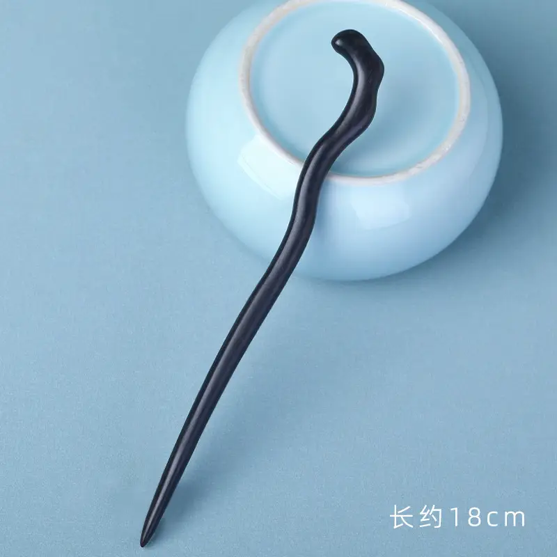 Elongated Hairpin with Dragon Design, 18cm, Matte Finish - Image 11