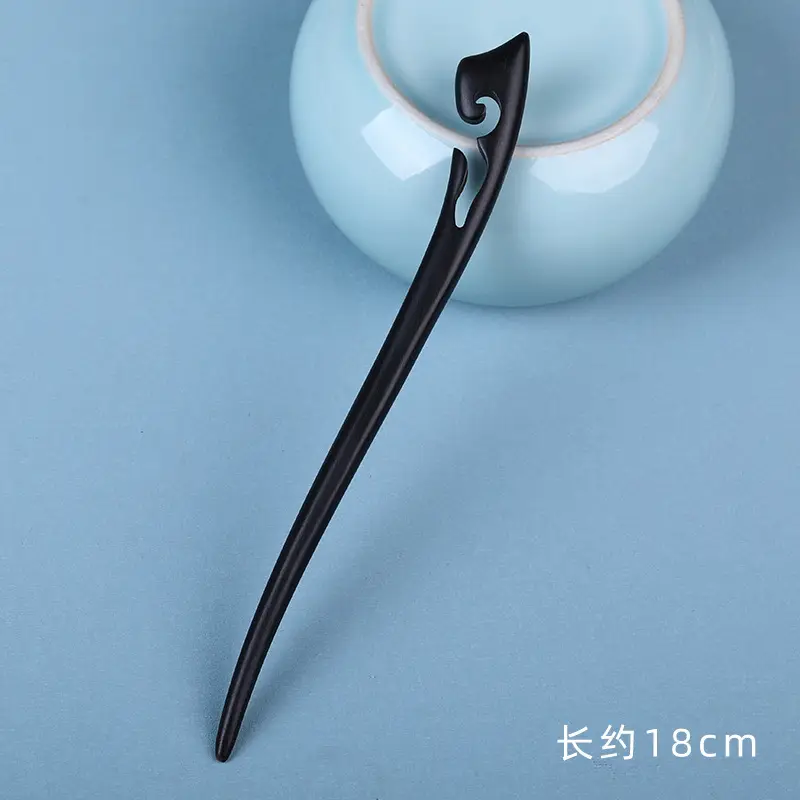 Elongated Hairpin with Dragon Design, 18cm, Matte Finish - Image 12