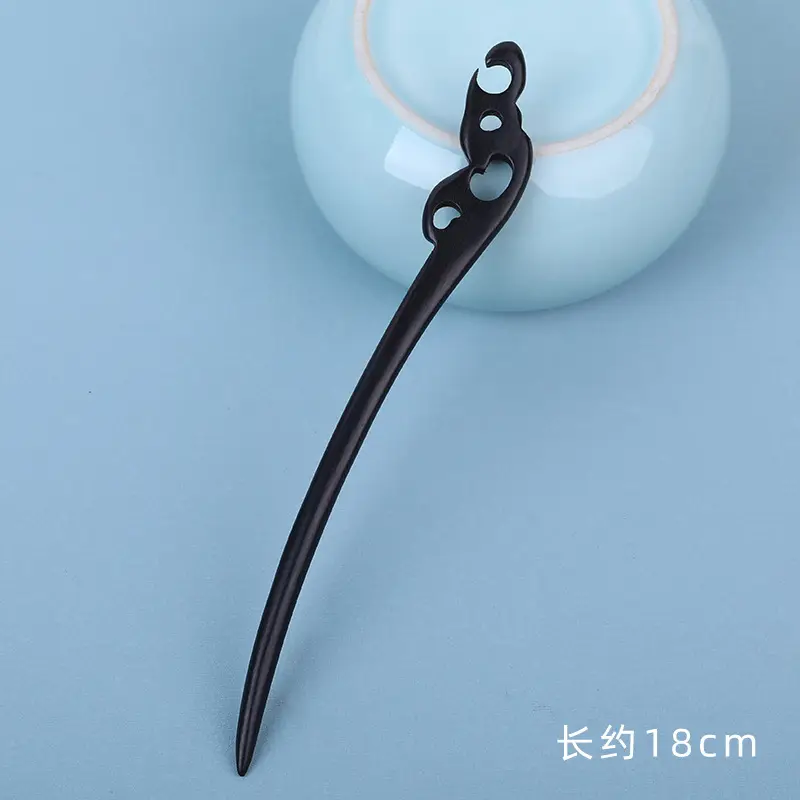 Elongated Hairpin with Dragon Design, 18cm, Matte Finish - Image 17