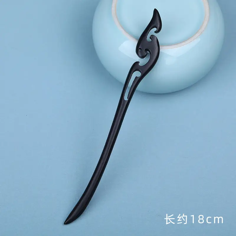 Elongated Hairpin with Dragon Design, 18cm, Matte Finish - Image 18