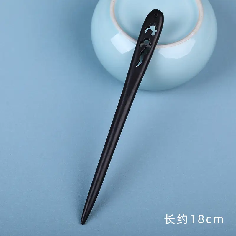 Elongated Hairpin with Dragon Design, 18cm, Matte Finish - Image 22
