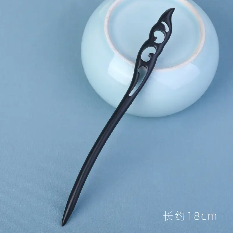 Elongated Hairpin with Dragon Design, 18cm, Matte Finish - Image 23