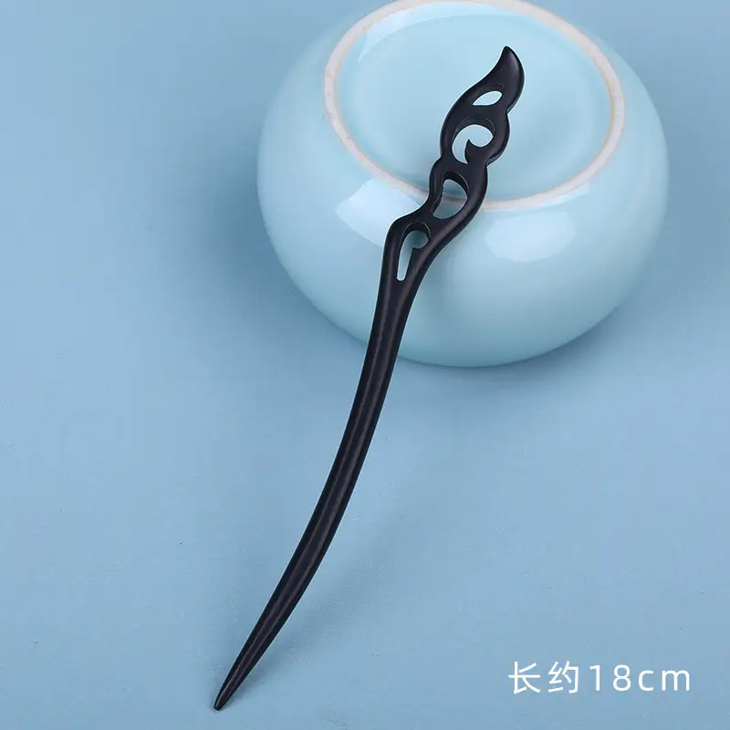 Elongated Hairpin with Dragon Design, 18cm, Matte Finish - Image 24
