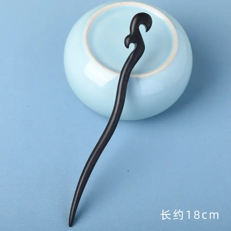 Elongated Hairpin with Dragon Design, 18cm, Matte Finish - Image 25