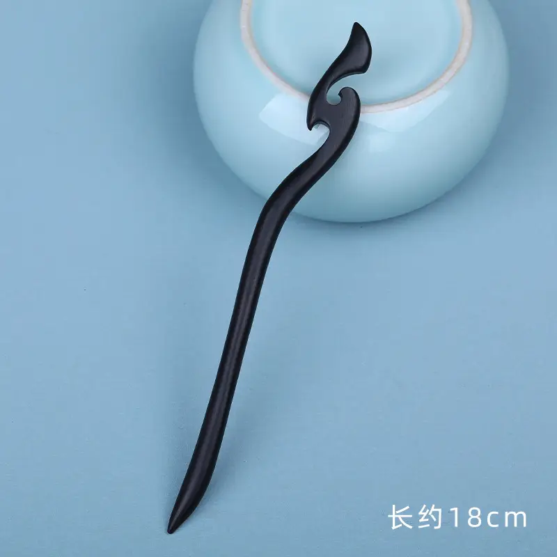 Elongated Hairpin with Dragon Design, 18cm, Matte Finish - Image 26