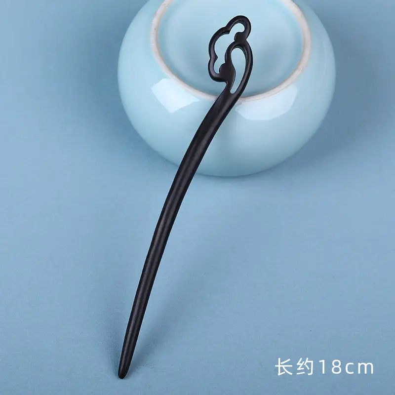 Elongated Hairpin with Dragon Design, 18cm, Matte Finish - Image 27