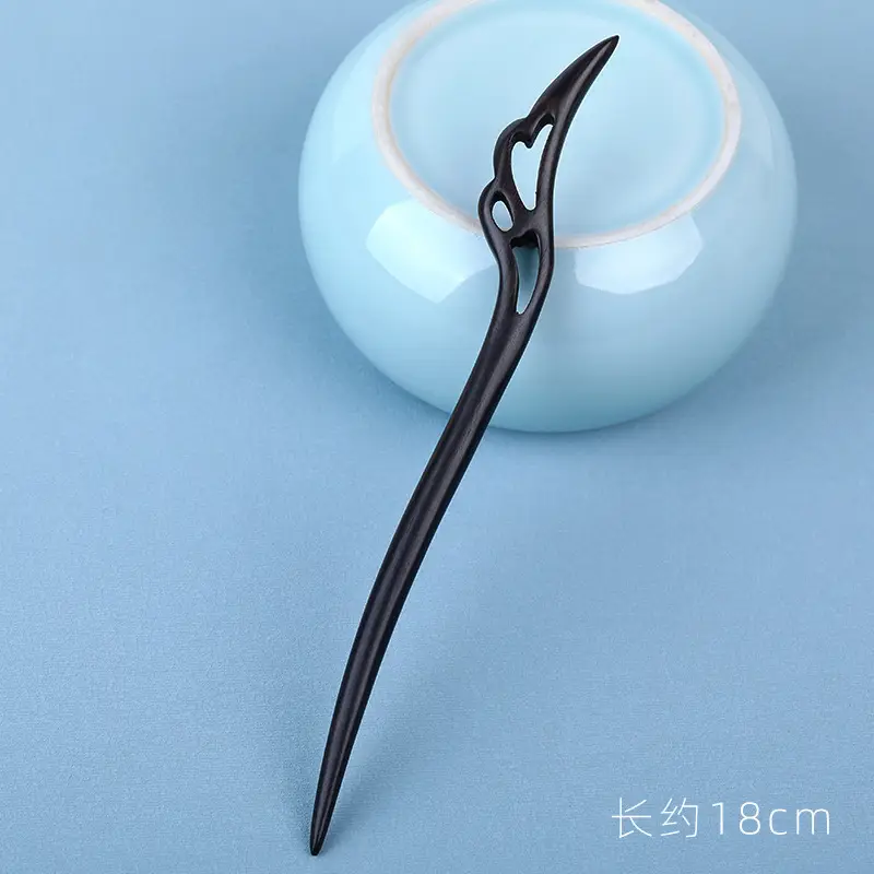 Elongated Hairpin with Dragon Design, 18cm, Matte Finish - Image 28