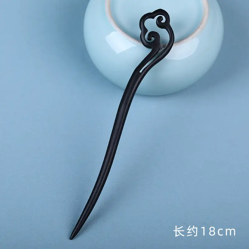Elongated Hairpin with Dragon Design, 18cm, Matte Finish - Image 30