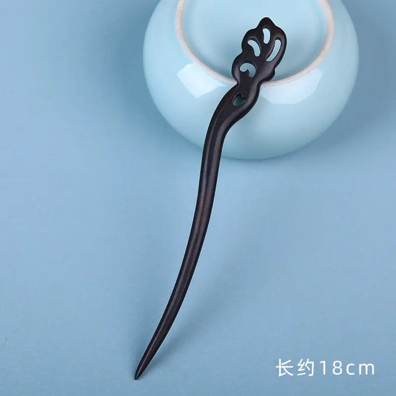Elongated Hairpin with Dragon Design, 18cm, Matte Finish - Image 34