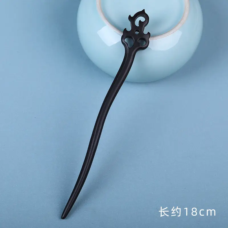Elongated Hairpin with Dragon Design, 18cm, Matte Finish - Image 35