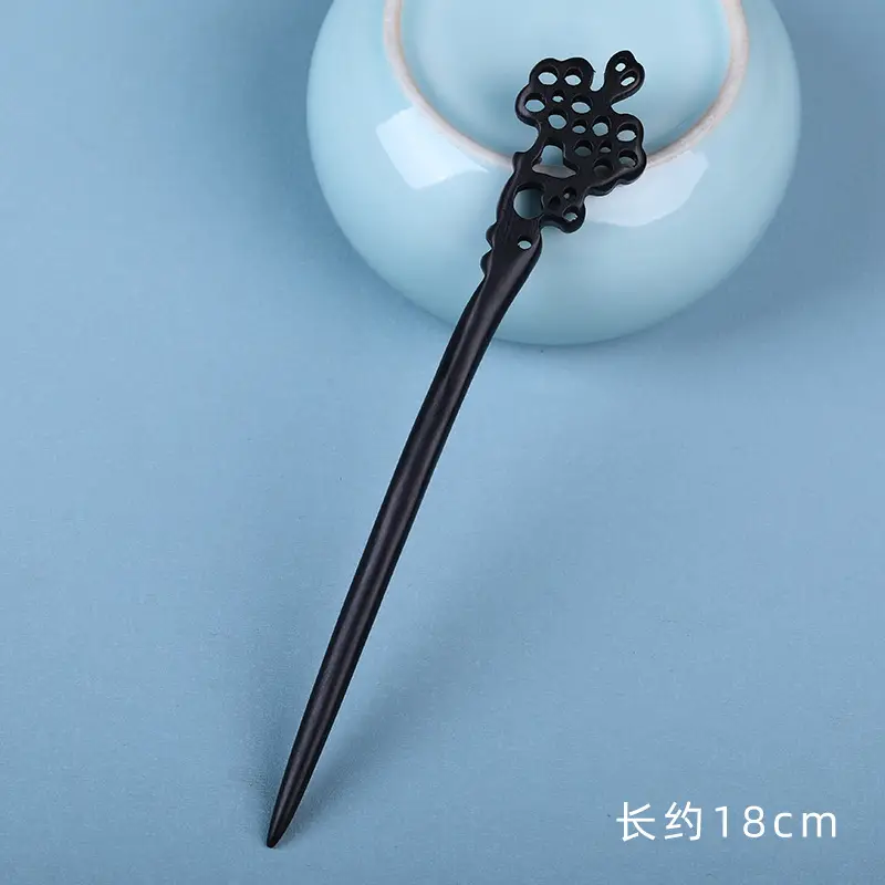 Elongated Hairpin with Dragon Design, 18cm, Matte Finish - Image 36