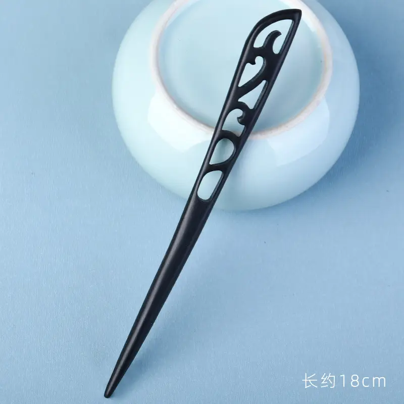Elongated Hairpin with Dragon Design, 18cm, Matte Finish - Image 37