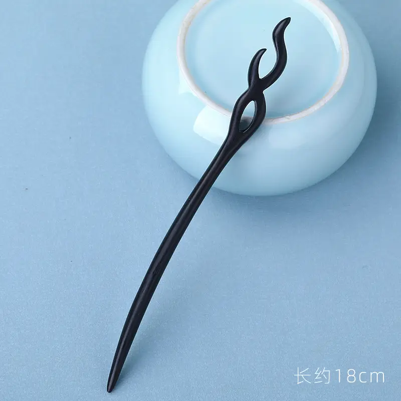 Elongated Hairpin with Dragon Design, 18cm, Matte Finish - Image 39