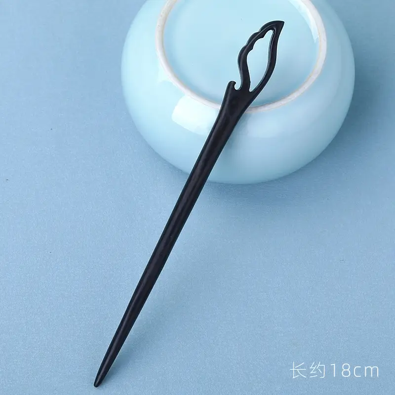 Elongated Hairpin with Dragon Design, 18cm, Matte Finish - Image 40