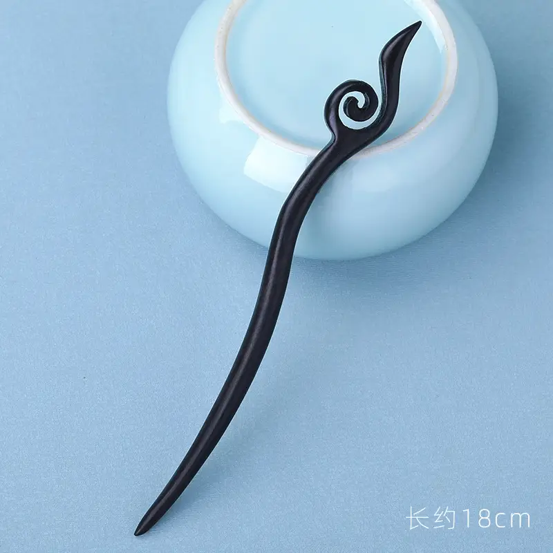 Elongated Hairpin with Dragon Design, 18cm, Matte Finish - Image 42