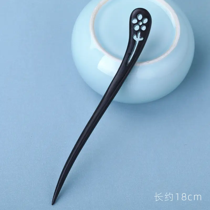 Elongated Hairpin with Dragon Design, 18cm, Matte Finish - Image 44