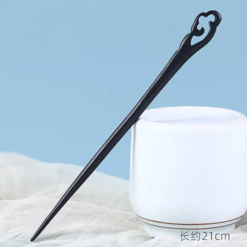 Elongated Hairpin with Dragon Design, 18cm, Matte Finish - Image 47