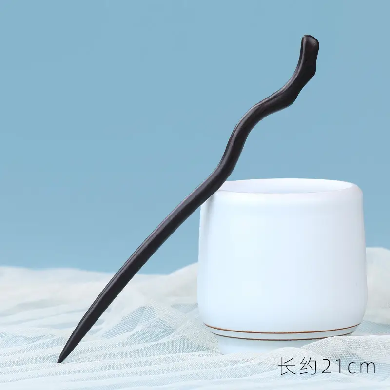 Elongated Hairpin with Dragon Design, 18cm, Matte Finish - Image 50