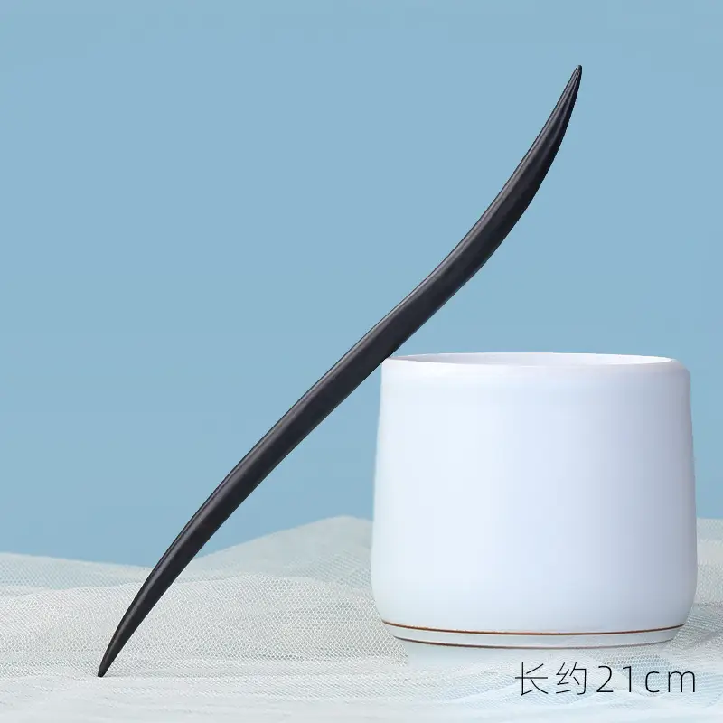 Elongated Hairpin with Dragon Design, 18cm, Matte Finish - Image 55