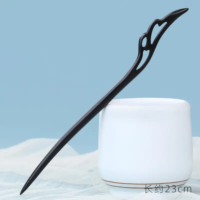 Elongated Hairpin with Dragon Design, 18cm, Matte Finish - Image 59
