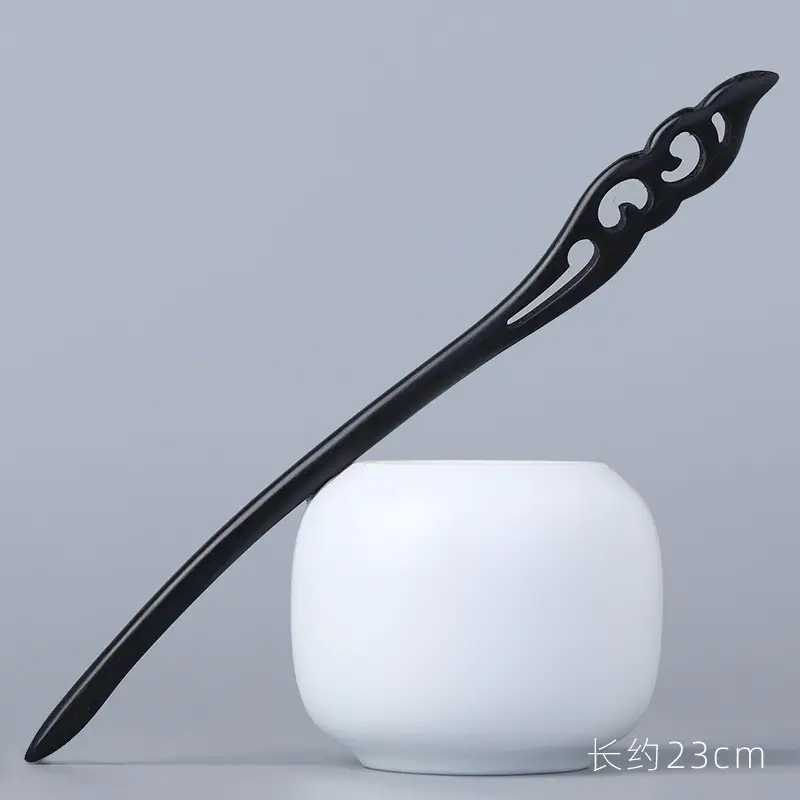Elongated Hairpin with Dragon Design, 18cm, Matte Finish - Image 61