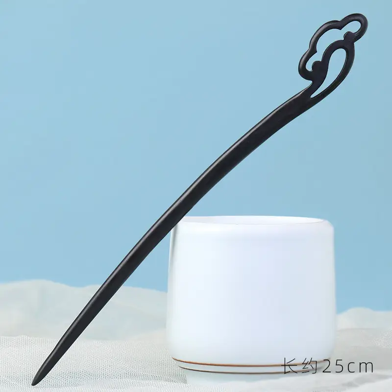 Elongated Hairpin with Dragon Design, 18cm, Matte Finish - Image 65