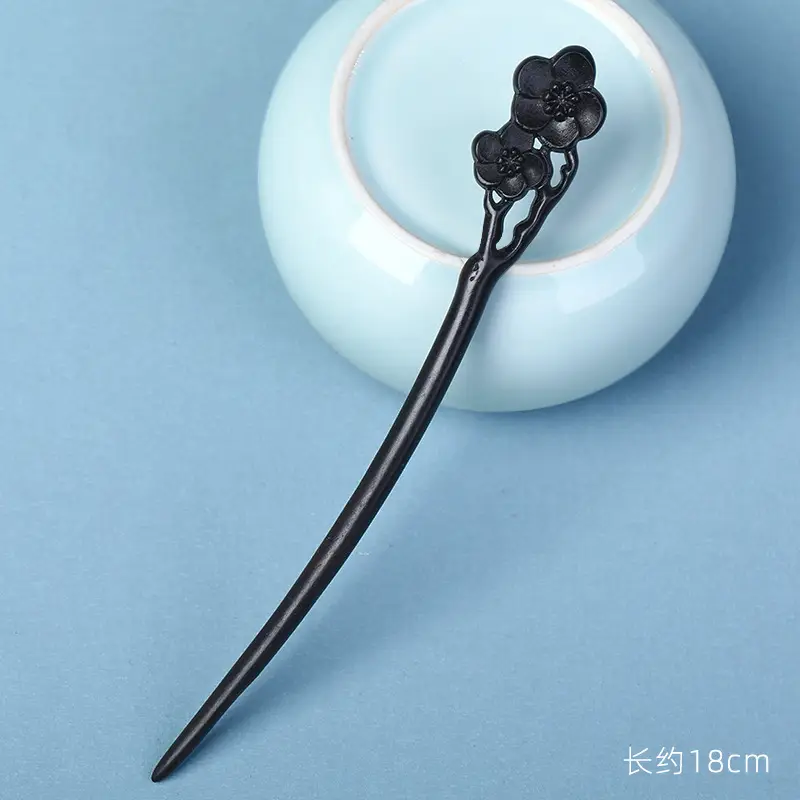 Elongated Hairpin with Dragon Design, 18cm, Matte Finish - Image 85