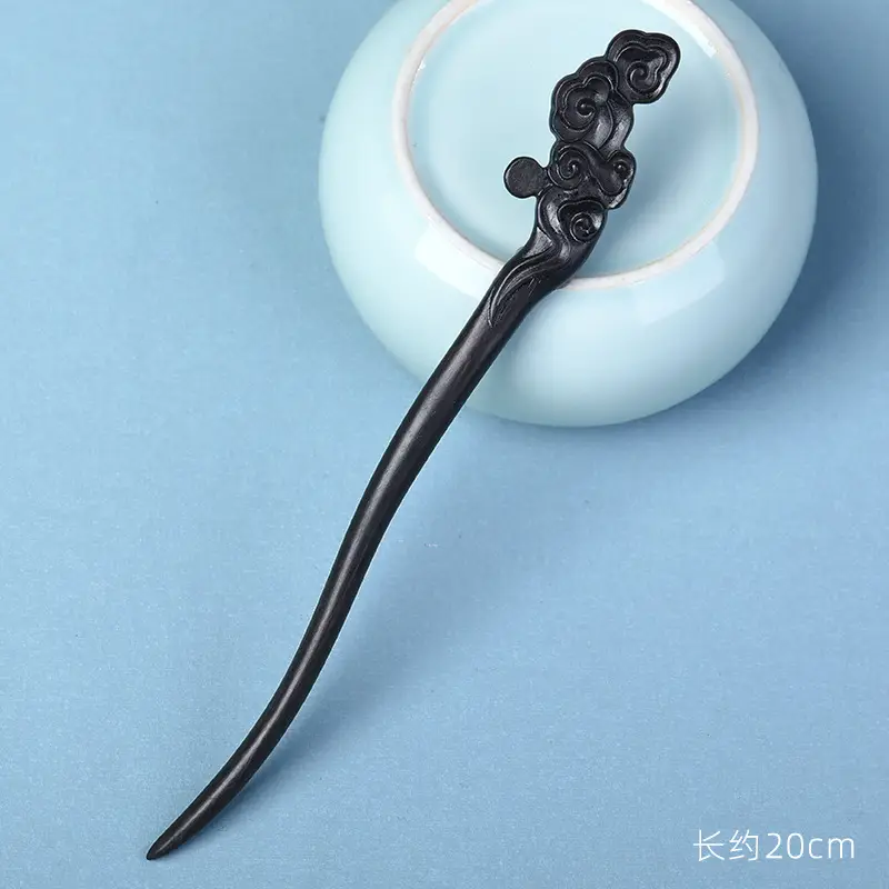 Elongated Hairpin with Dragon Design, 18cm, Matte Finish - Image 92