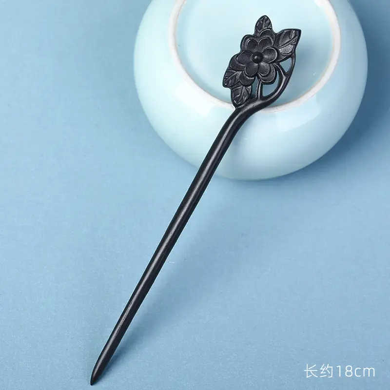 Elongated Hairpin with Dragon Design, 18cm, Matte Finish - Image 93