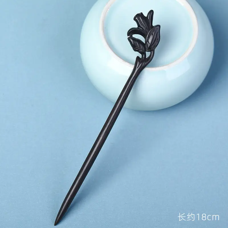 Elongated Hairpin with Dragon Design, 18cm, Matte Finish - Image 94