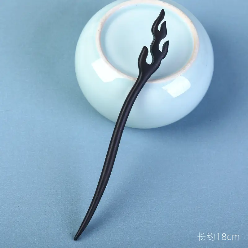 Elongated Hairpin with Dragon Design, 18cm, Matte Finish - Image 99