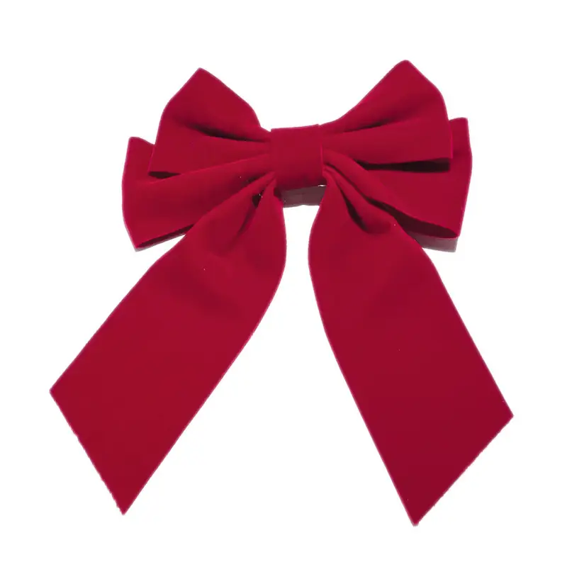 Red Velvet Bow for Girls New Year Hairpin - Image 8