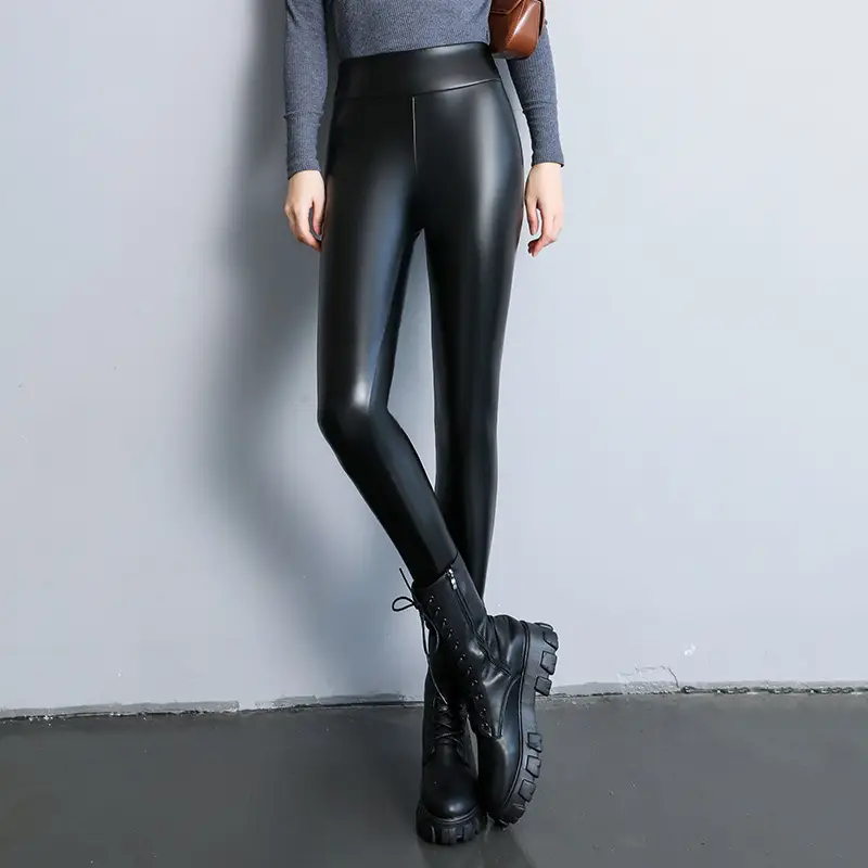 Women PU Leather Warm Leggings Large Winter Waterproof - Image 15