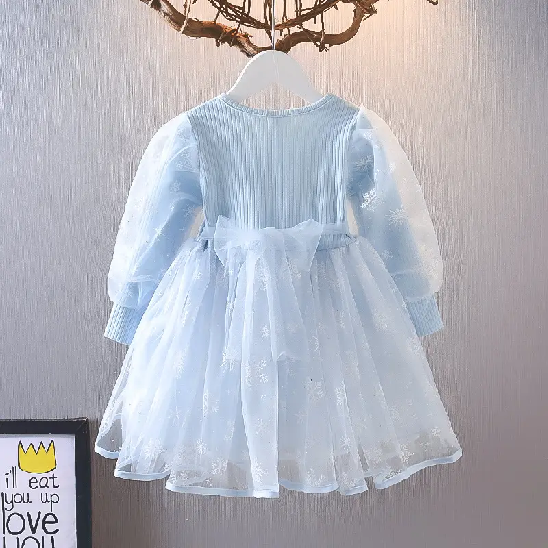 Girls Elsa Princess Dress Pink 2024 Spring - Image 3