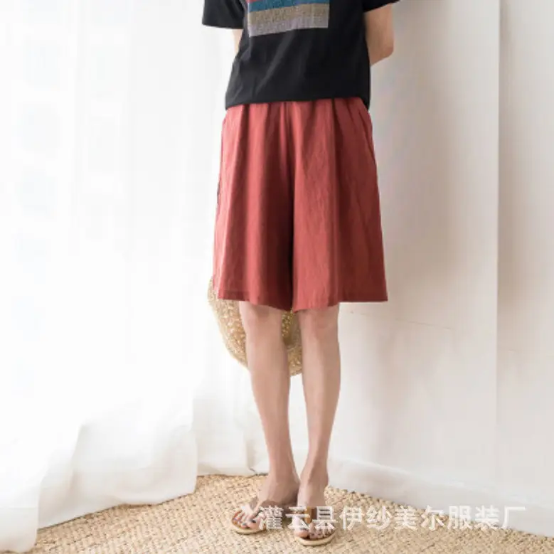 Women Navy Blue Cropped Shorts 2022 Summer - Image 9