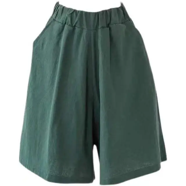 Women Navy Blue Cropped Shorts 2022 Summer - Image 2