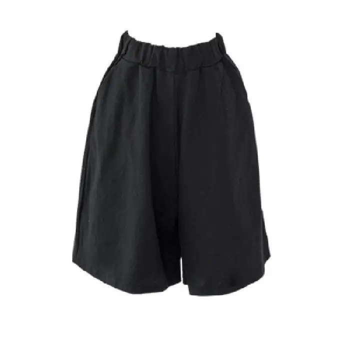 Women Navy Blue Cropped Shorts 2022 Summer - Image 3