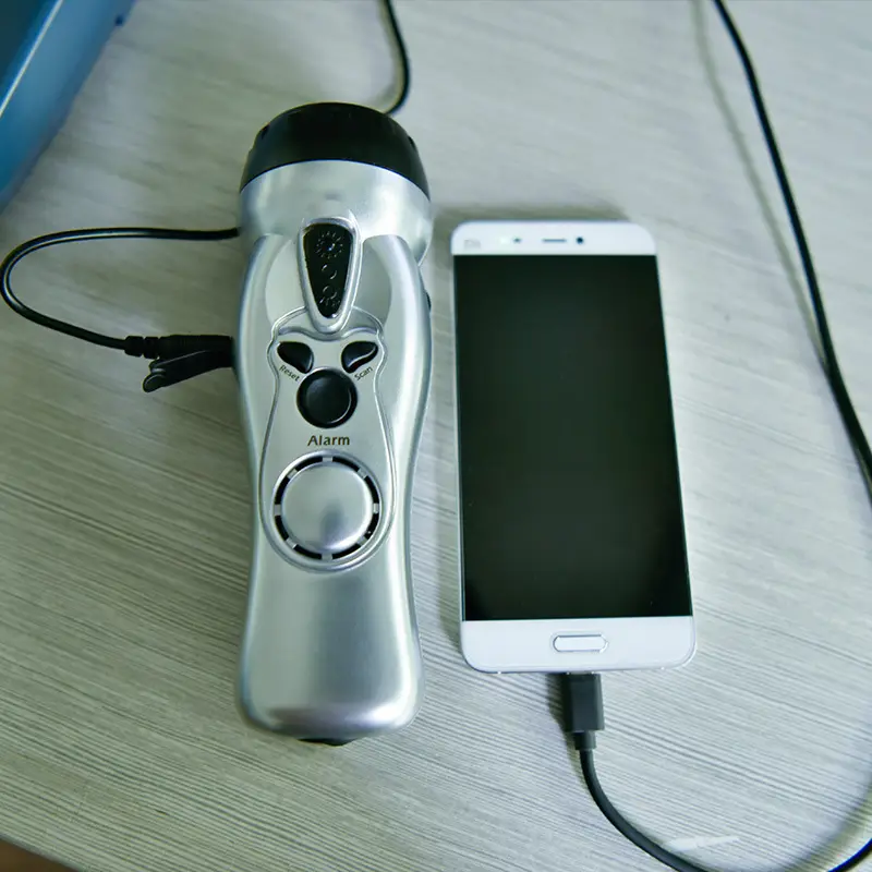 Shuoebo Multifunctional LED Emergency Light with Hand Cank & FM Audio - Image 5