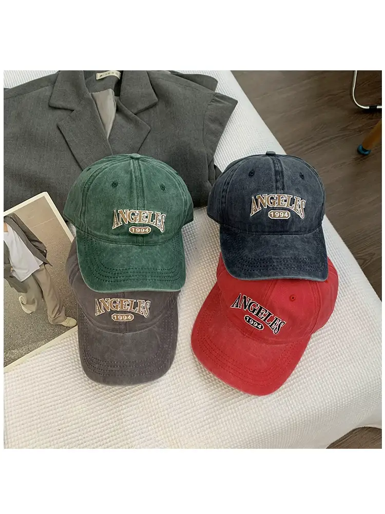 American Retro Letter Baseball Cap Women Face Small — feature 13