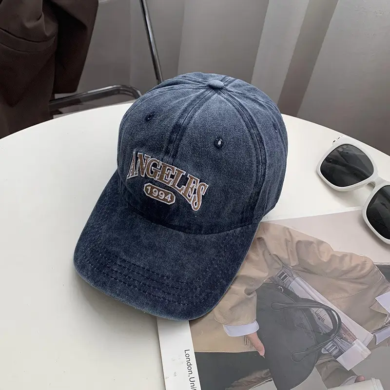 American Retro Letter Baseball Cap Women Face Small