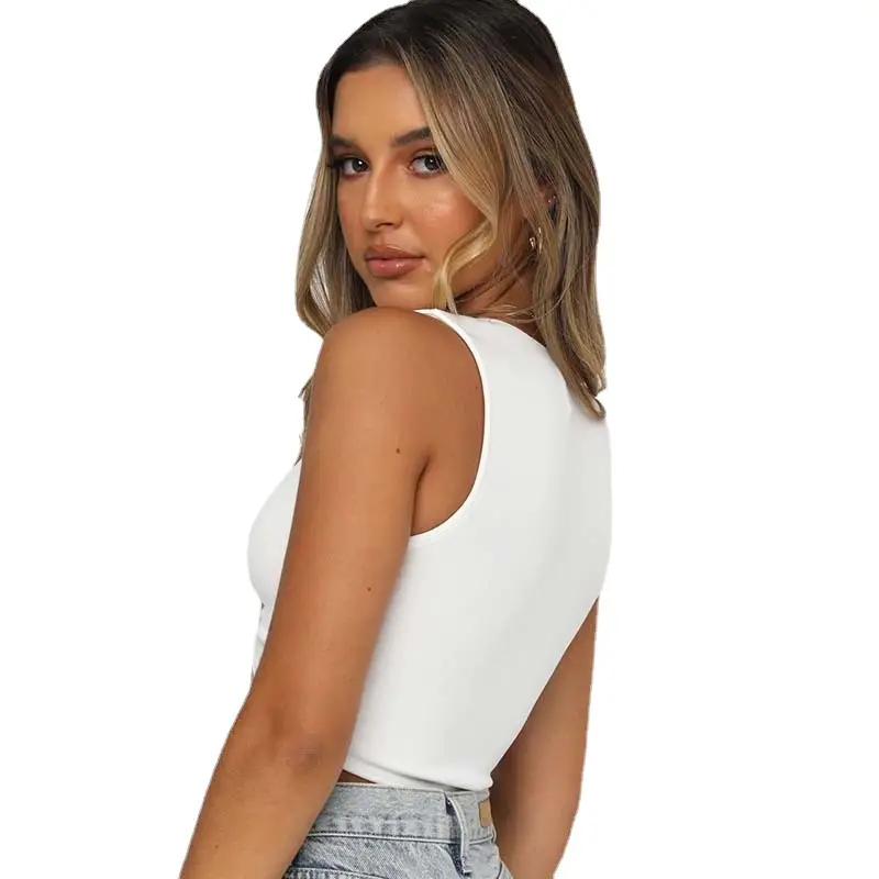 Women's Red Crossbody Bra Top with Knot Detail - Image 8