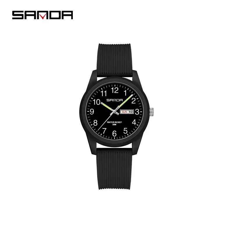 Sanda Black Quartz Couple Watch 100mm - Image 17