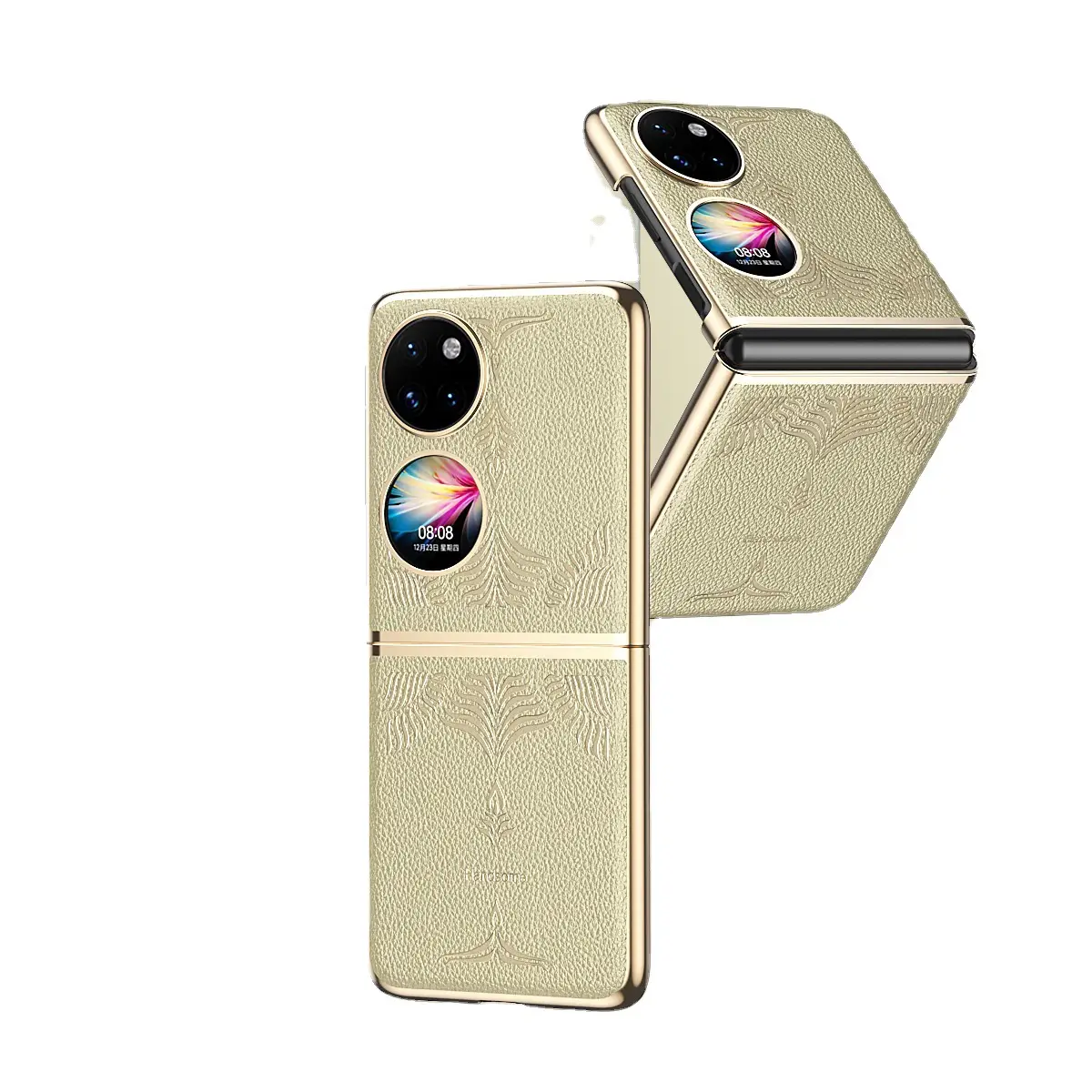 Huawei Pocket 2 Phone Case P50 Treasure Box Gold Leather 5G Anti Drop - Image 9