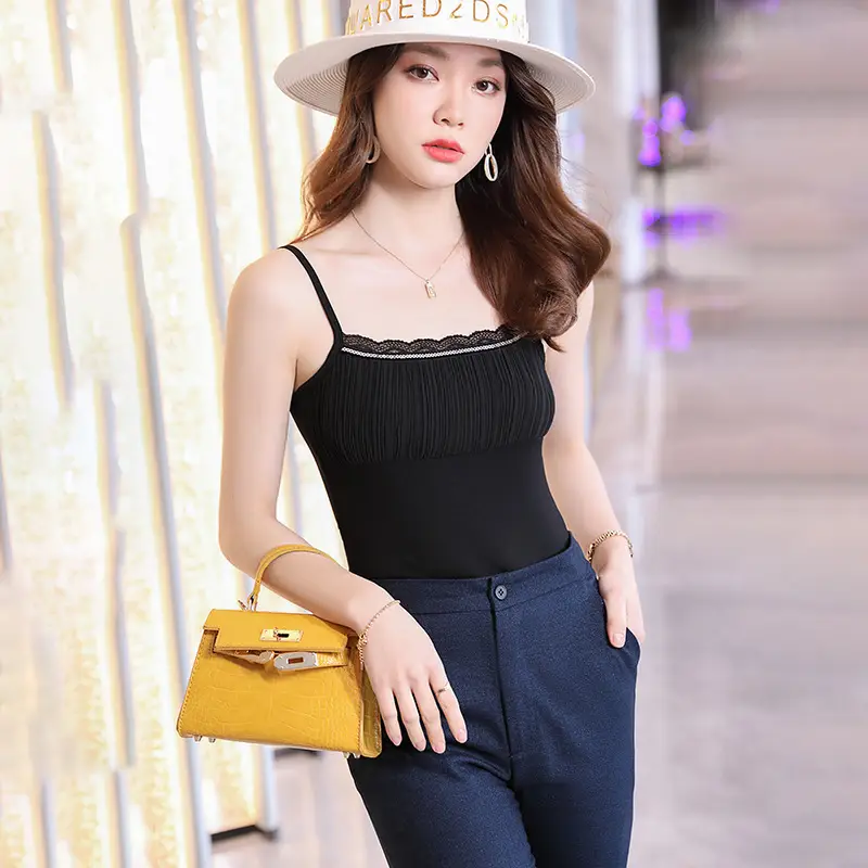 Red High-Elastic Camisole for Women 2026 Spring - Image 3