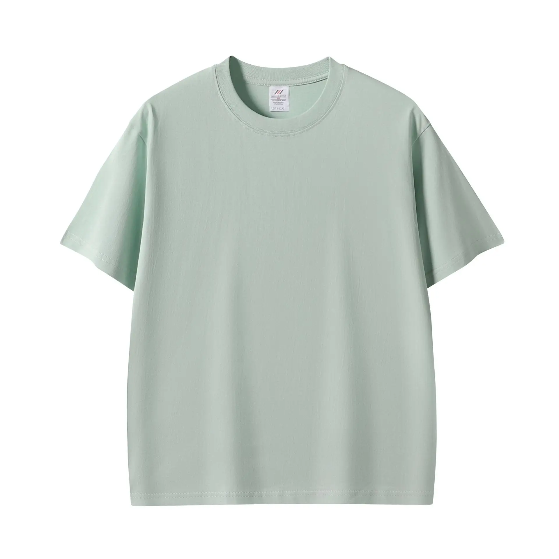 Men Pink Cotton T-Shirt 230g Crew Neck