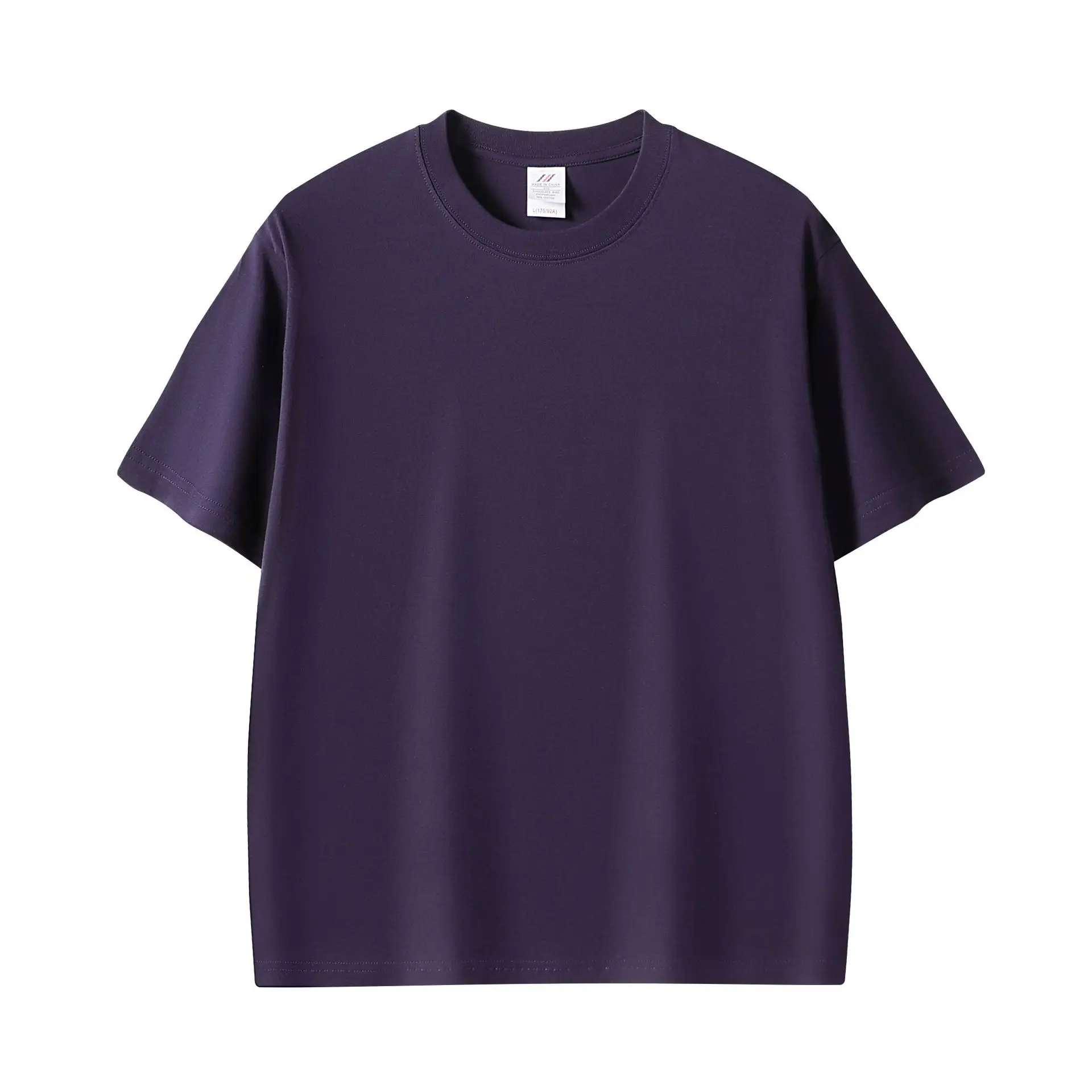Men Pink Cotton T-Shirt 230g Crew Neck